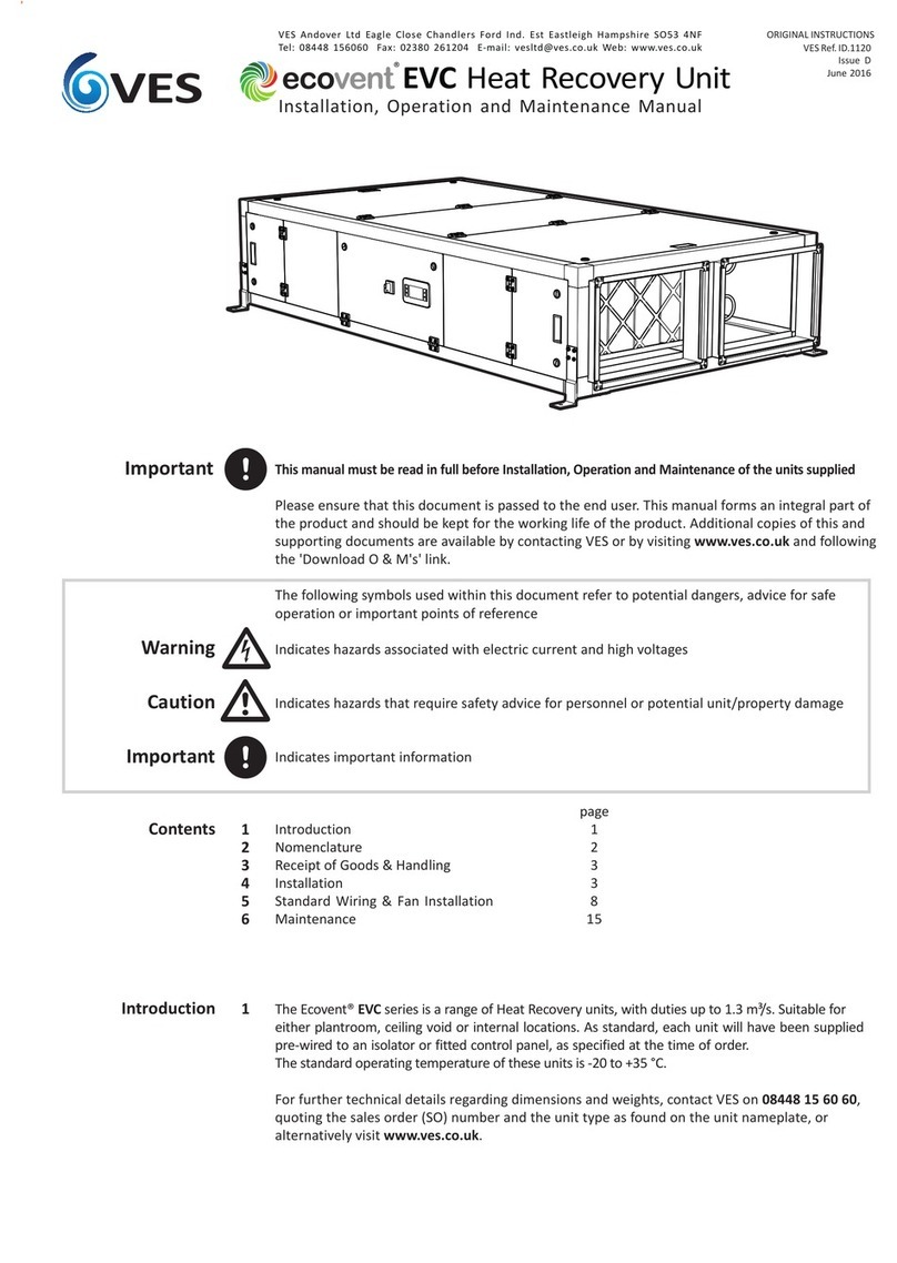 VES ecovent EVC Installation, operation and maintenance manual