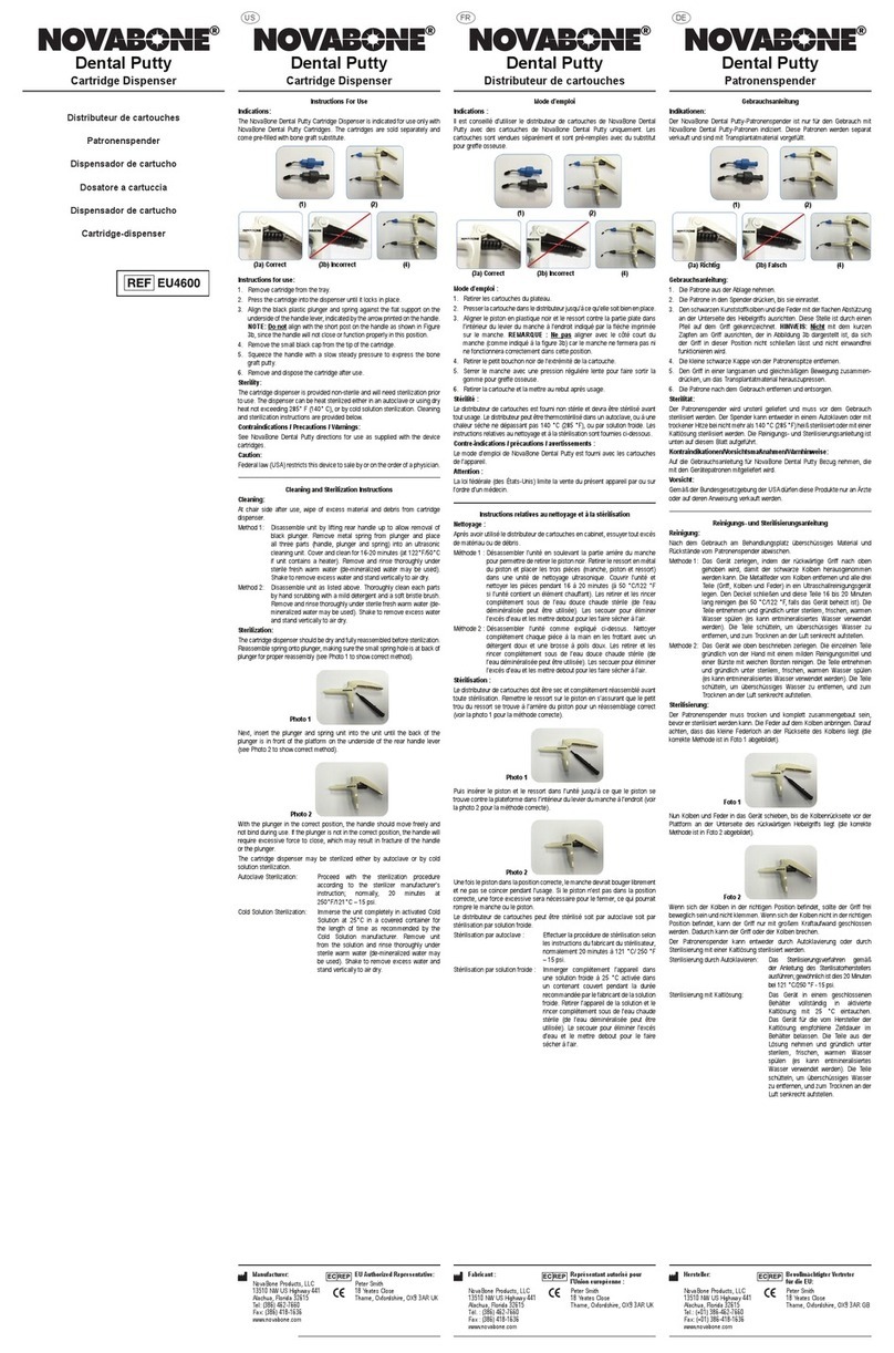 NOVABONE Dental Putty Instructions for use NOVABONE Dental Putty Instructions for use