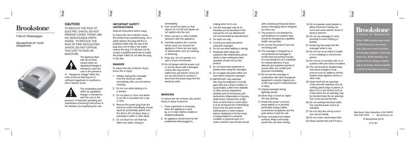 Brookstone 313181 manual