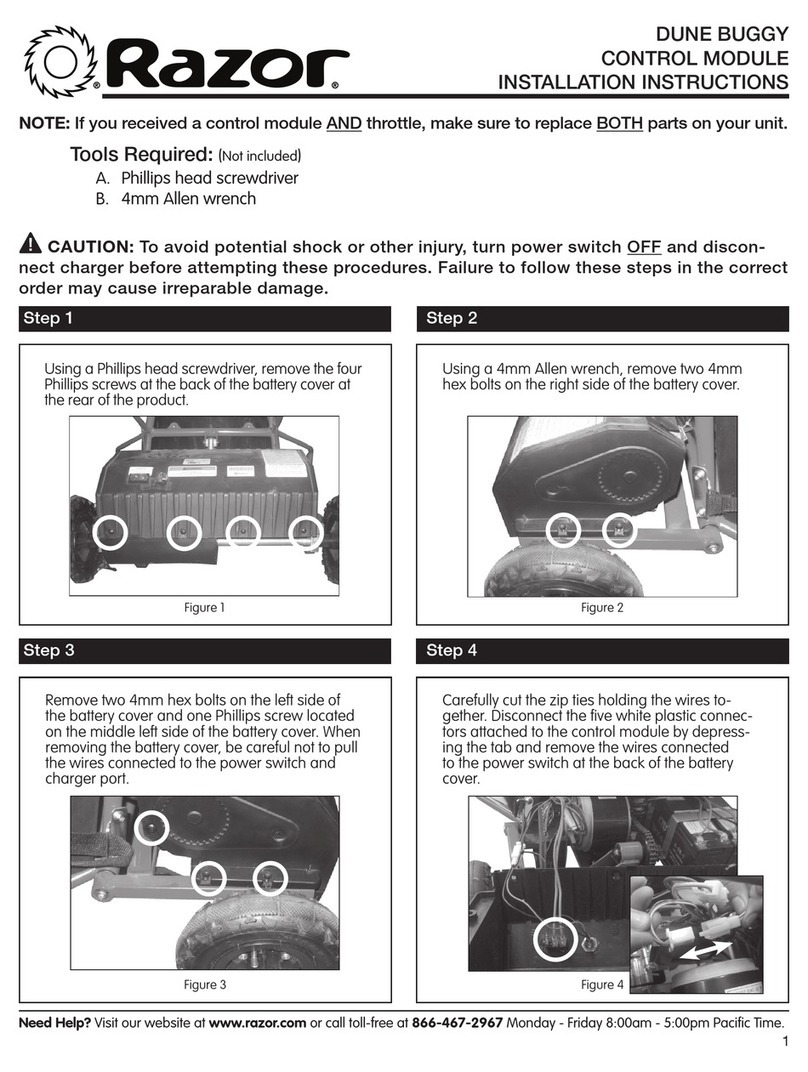 Razor DUNE BUGGY Use and maintenance manual Razor DUNE BUGGY Use and maintenance manual