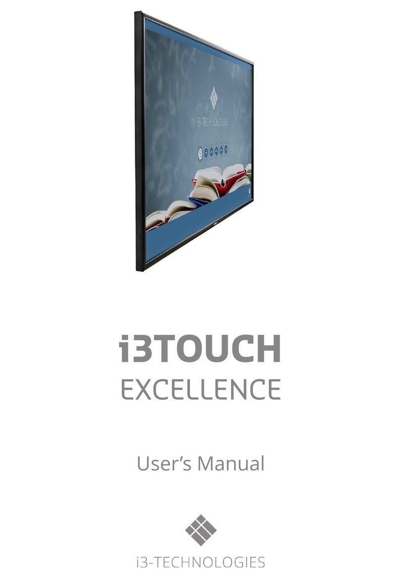 i3-TECHNOLOGIES i3TOUCH EXCELLENCE User manual