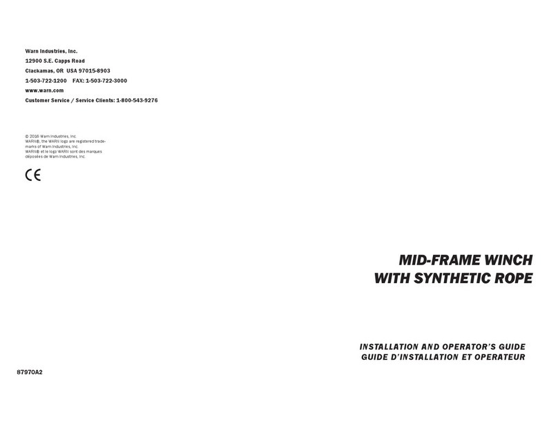Warn Industries MID-FRAME series Installation and operator's guide