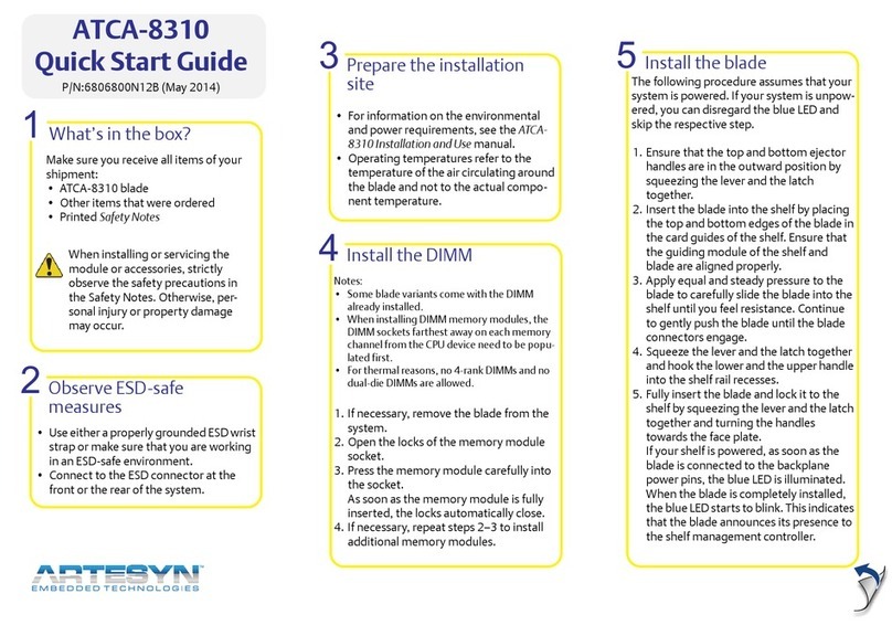 Artesyn ATCA-8310 quick start guide