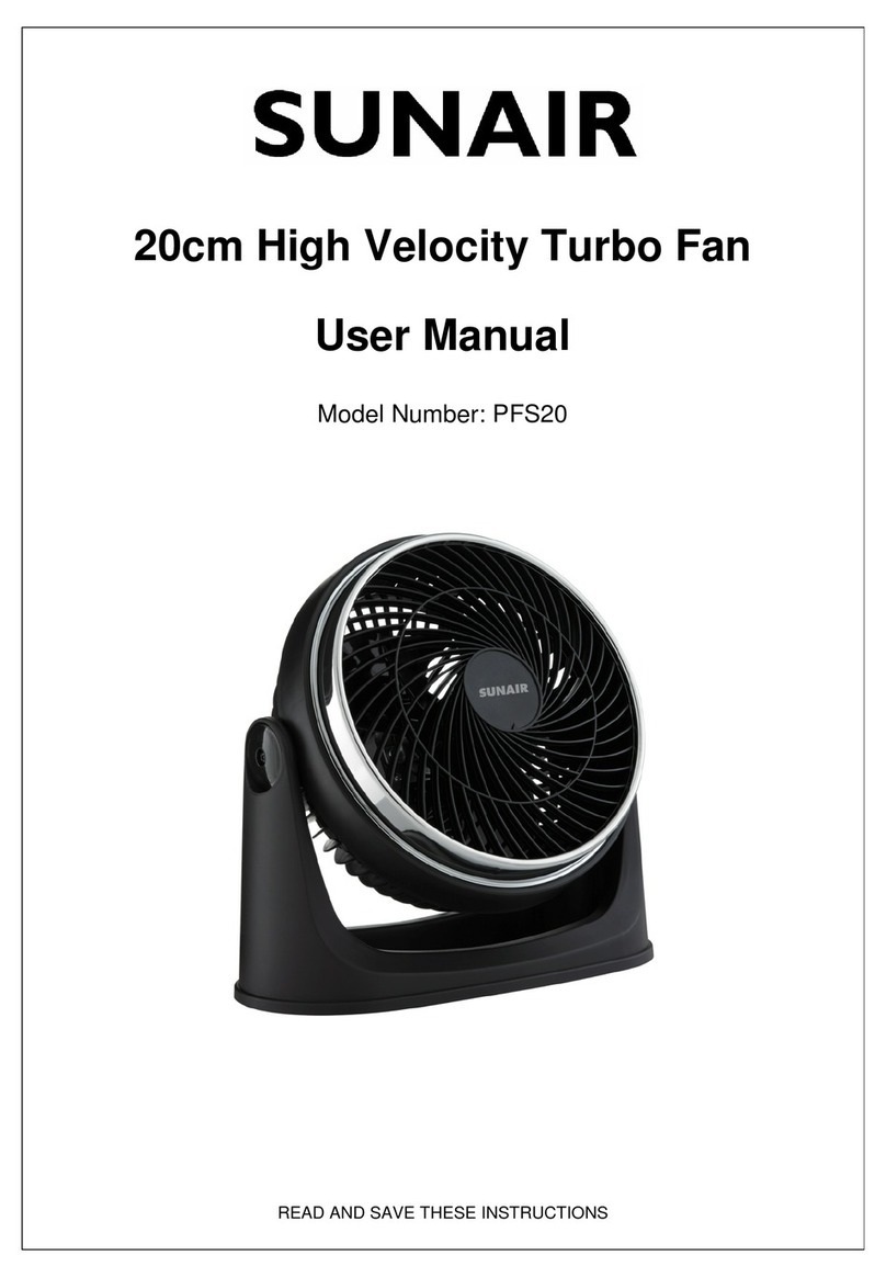 sunair PFS20 user manual