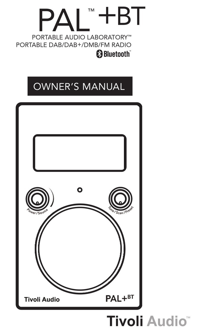 Tivoli Audio PORTABLE AUDIO LABORATORY PLUS BT User manual