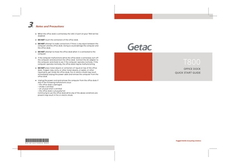 Getac T800 ANDROID quick start guide