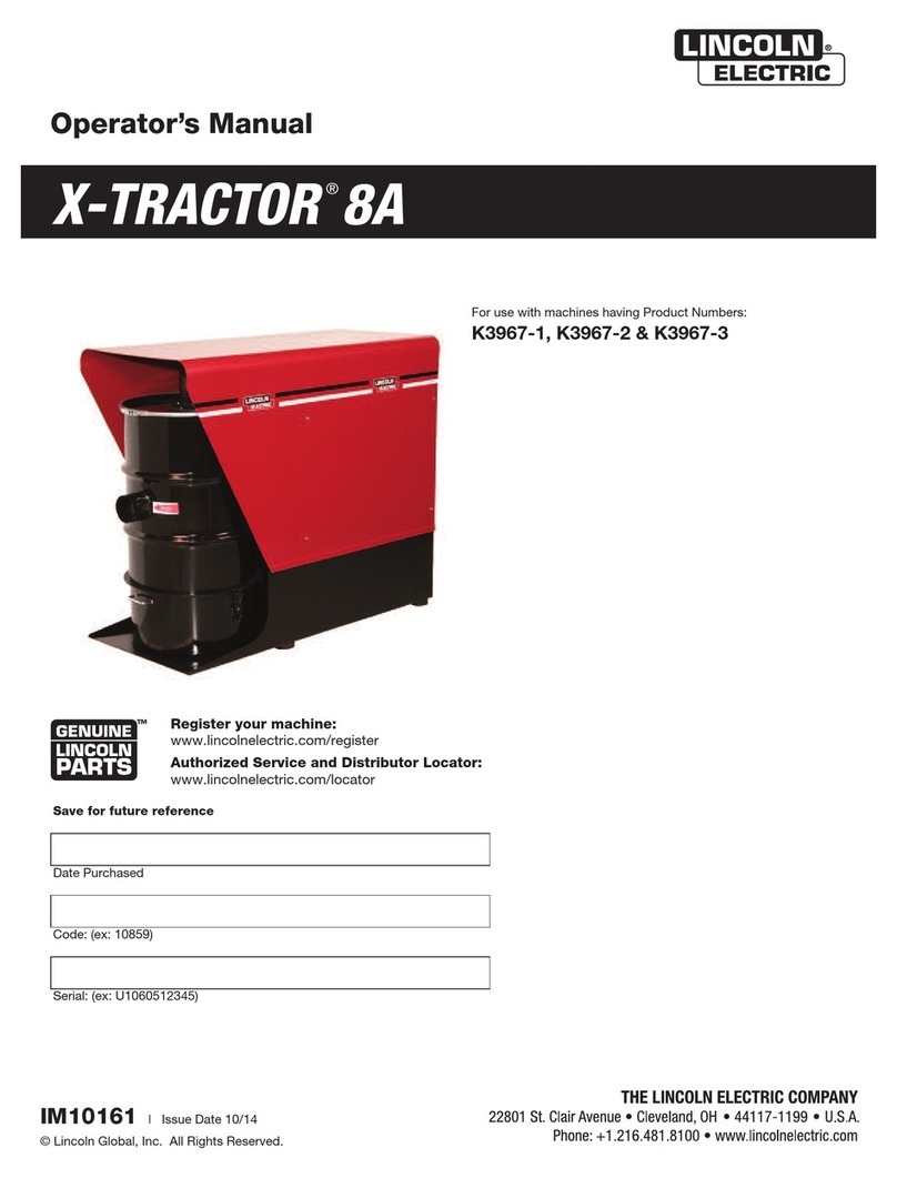 Lincoln Electric X-Tractor 8A Operator's manual