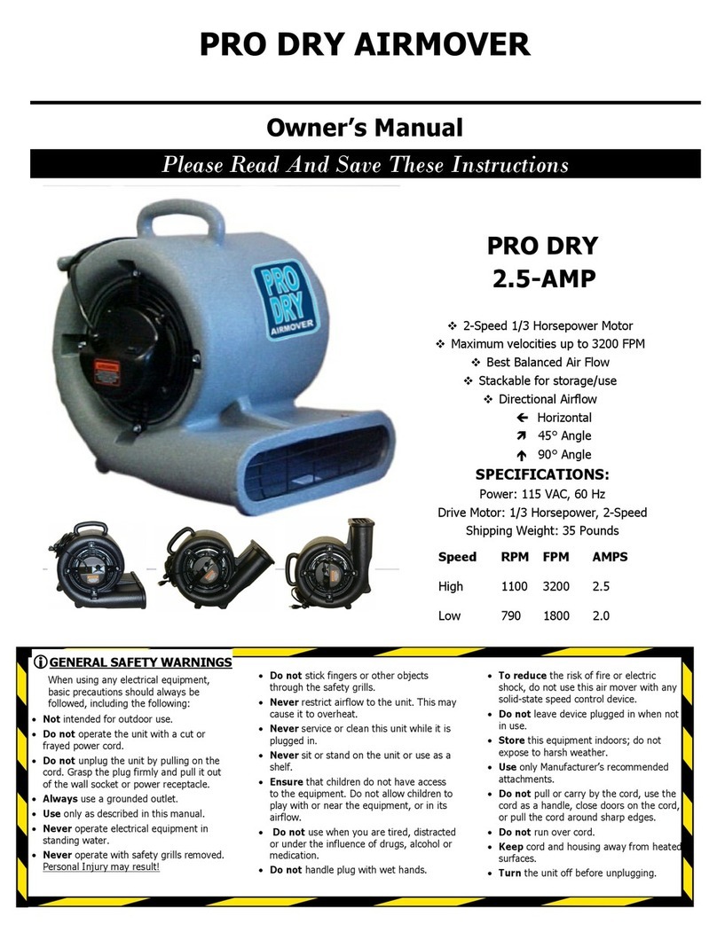 Esteam PRO DRY owner's manual