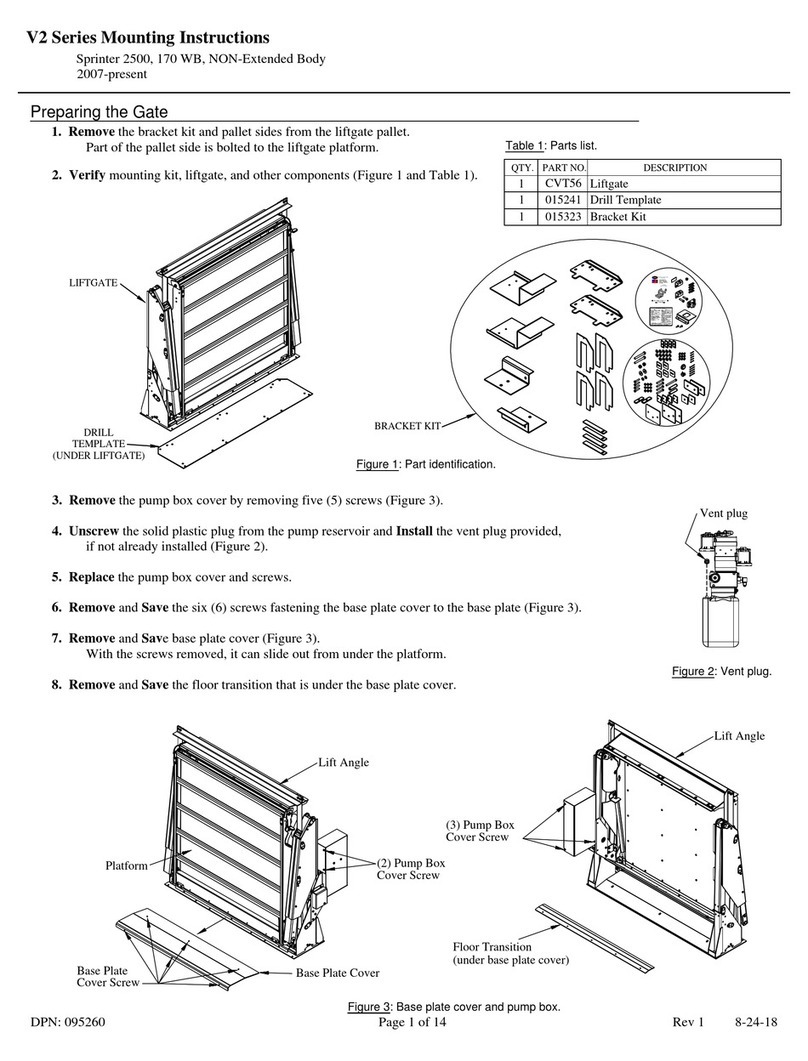 Tommy Gate V2 Series Mounting instructions