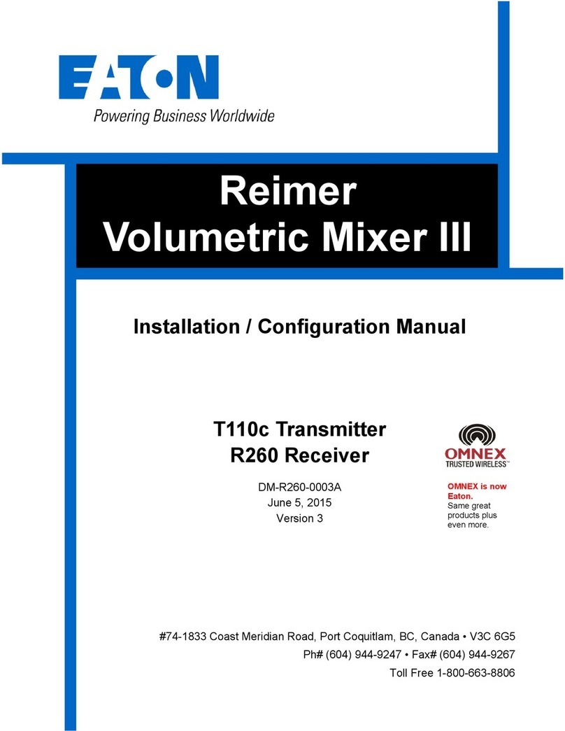 Eaton Reimer Volumetric Mixer III instalation and configuration manual Eaton Reimer Volumetric Mixer III instalation and configuration manual
