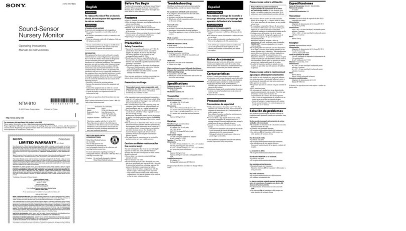Sony NTM-910 User manual