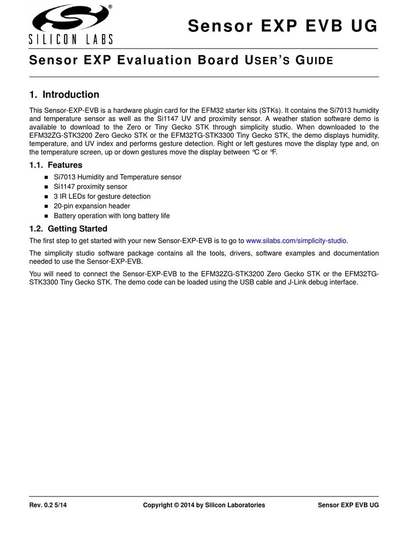Silicon Laboratories Sensor-EXP-EVB User manual