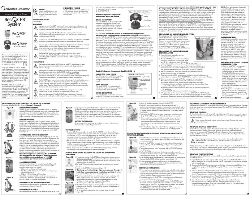 Advanced Circulatory ResQCRP ResQPUMP ACD-CPR Instructions for use