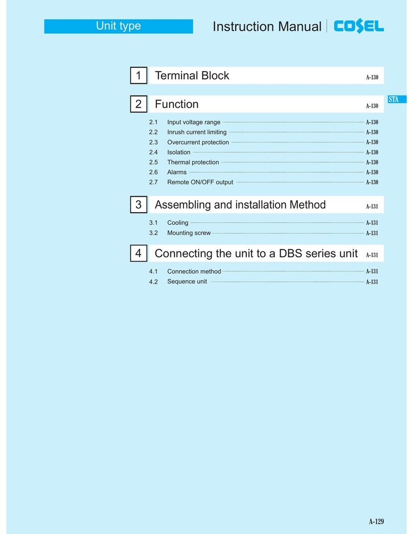 Cosel STA5000T-R instruction manual
