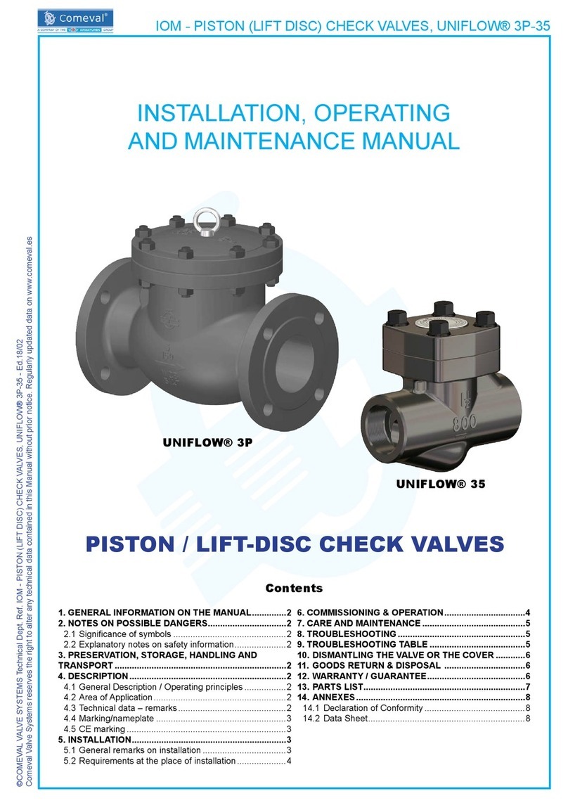 Comeval UNIFLOW 3P Installation, operating and maintenance manual