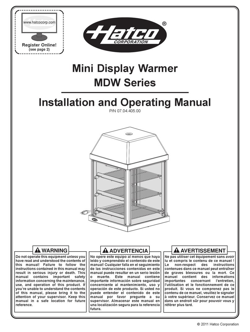 Hatco MDX-2X User manual Hatco MDX-2X User manual
