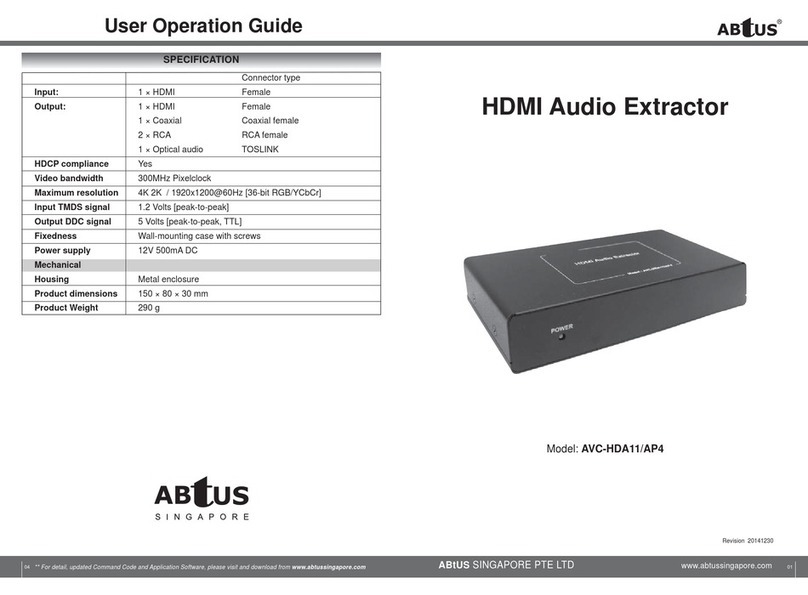 Abtus AVC-HDA11/AP4 User manual