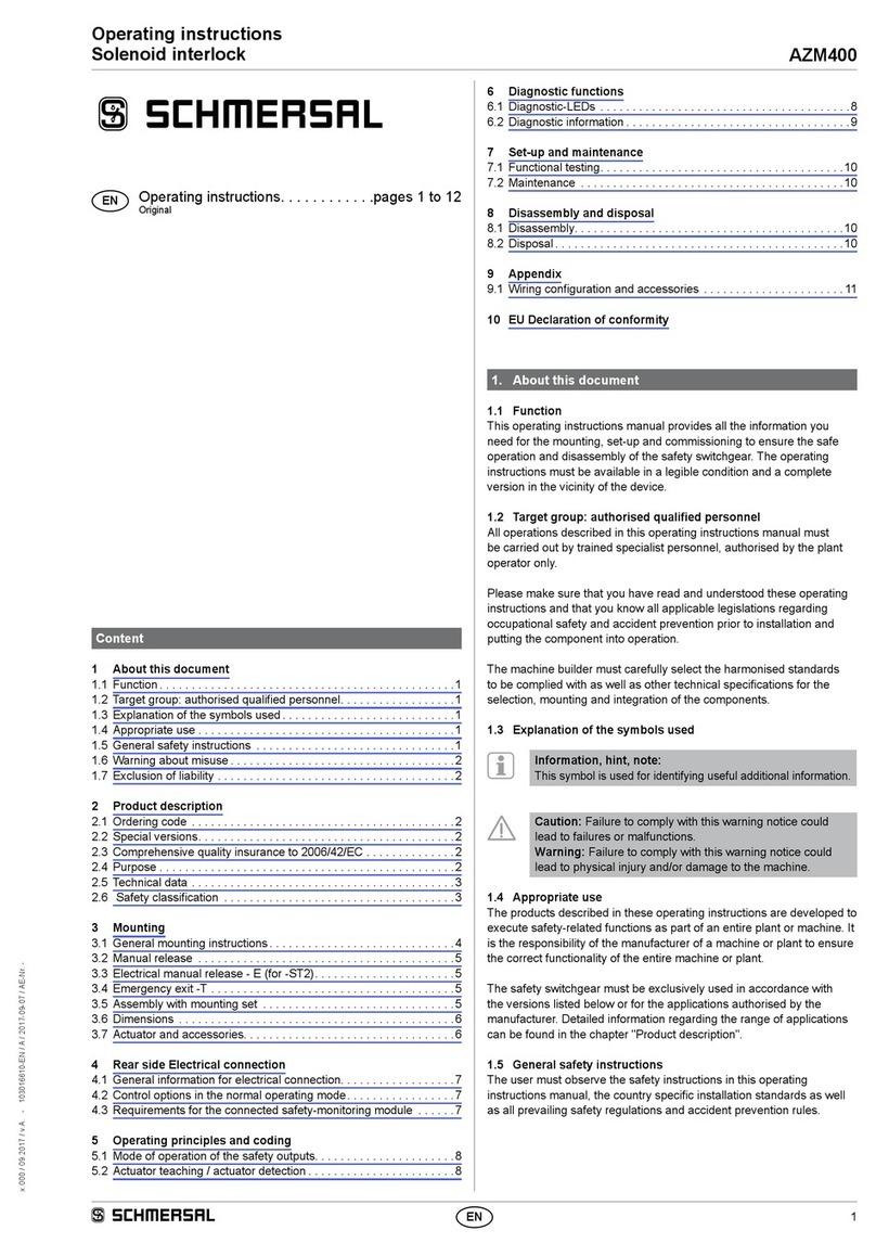 schmersal AZM400 operating instructions