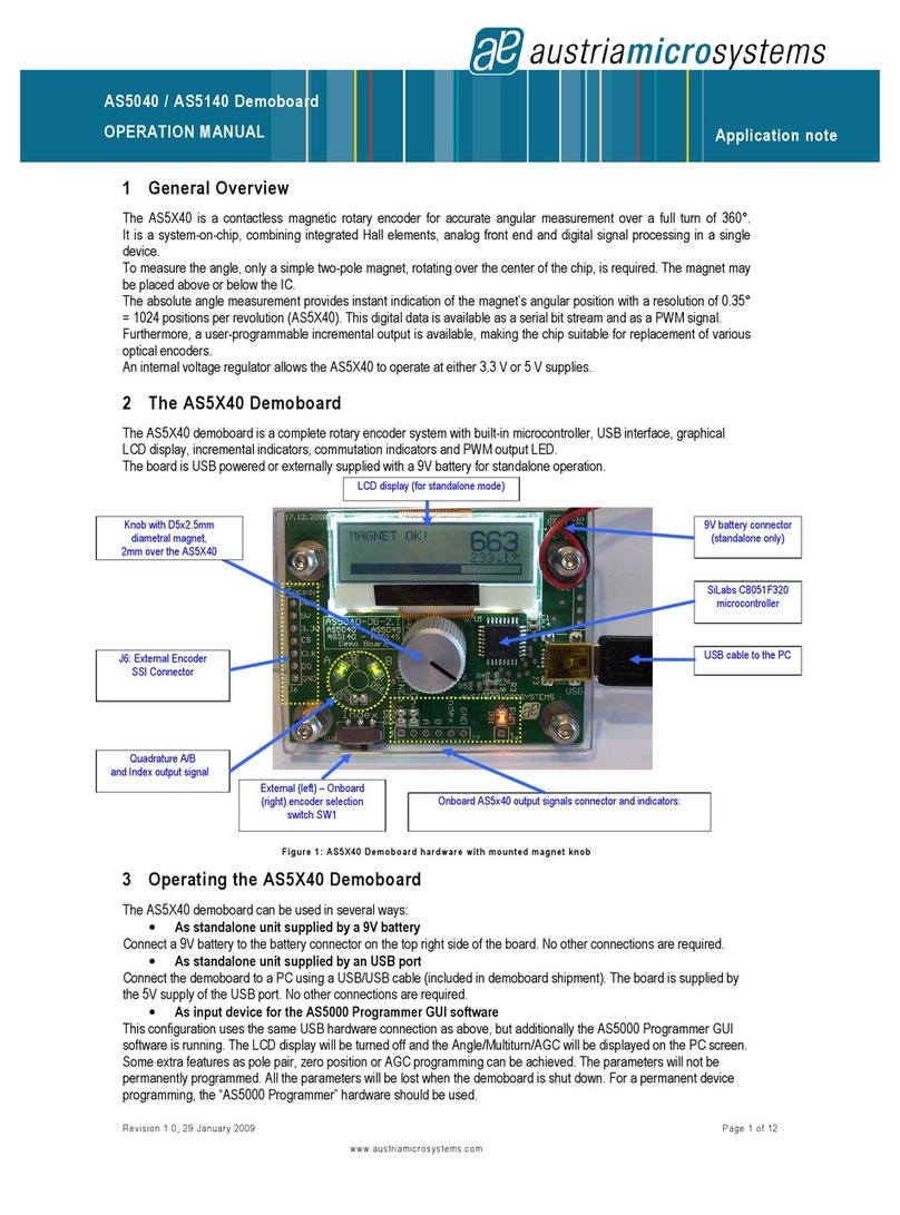 austriamicrosystems AS5040 Operation manual