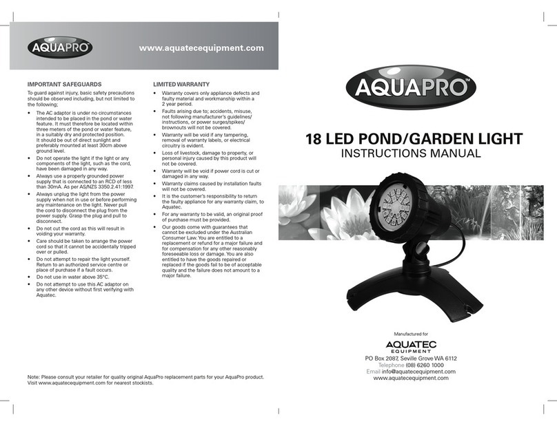Aquatec Aquapro instruction manual