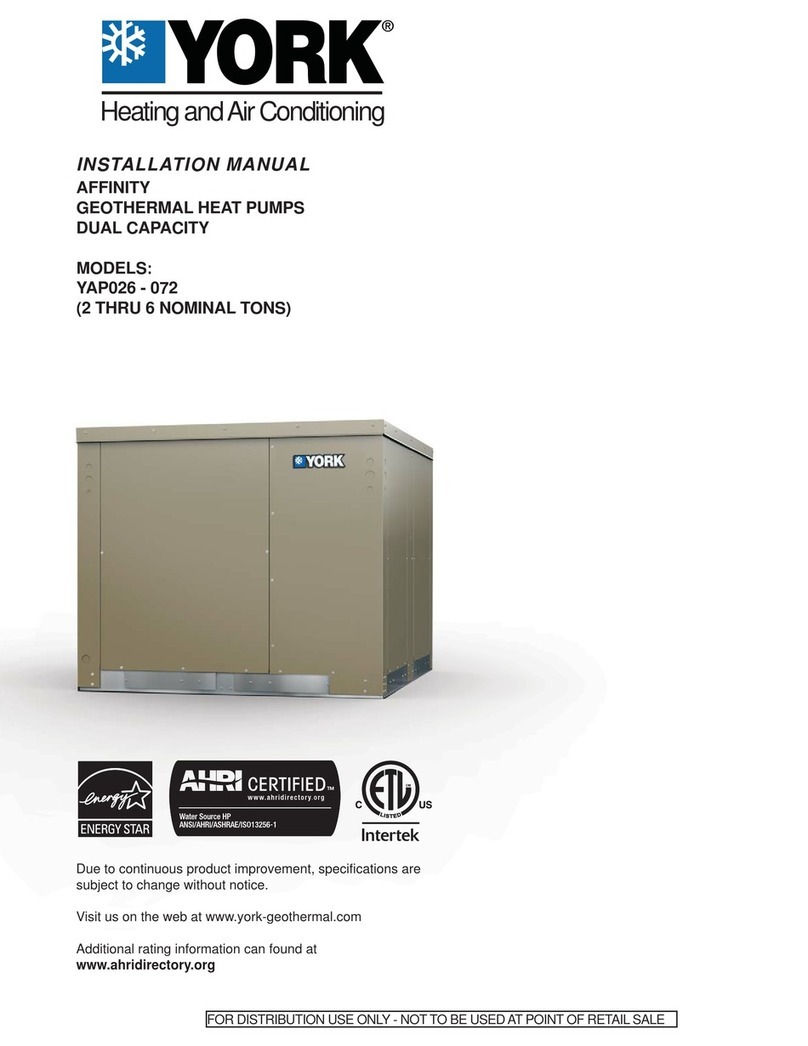 York YAP026 installation manual