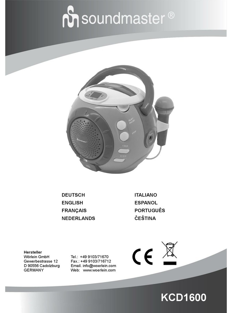 SOUNDMASTER KCD1600 instruction manual
