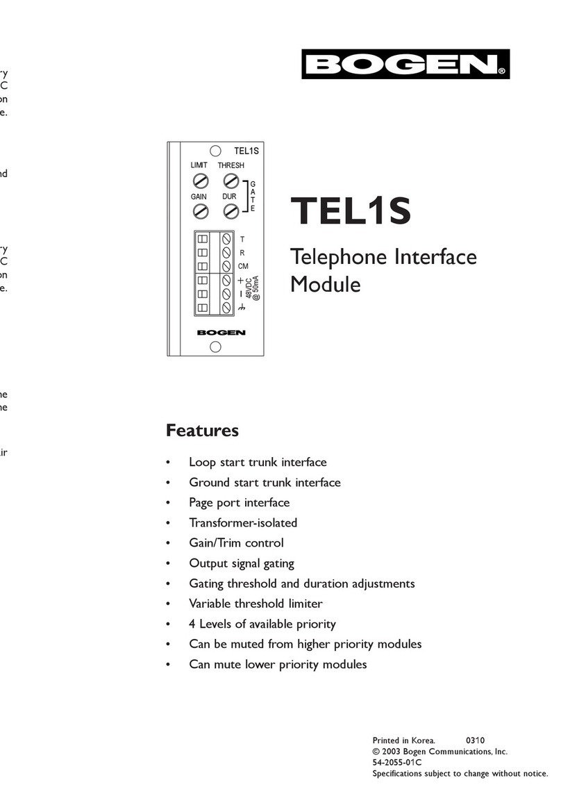 Bogen TEL1S manual