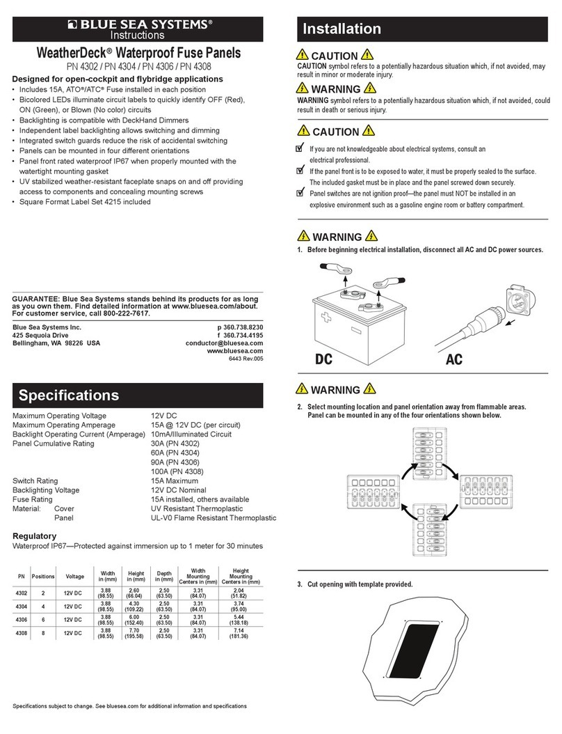 Blue Sea Systems WeatherDeck 4302 manual