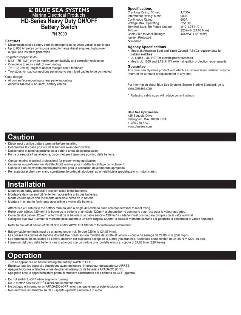 Blue Sea Systems 3000 manual Blue Sea Systems 3000 manual