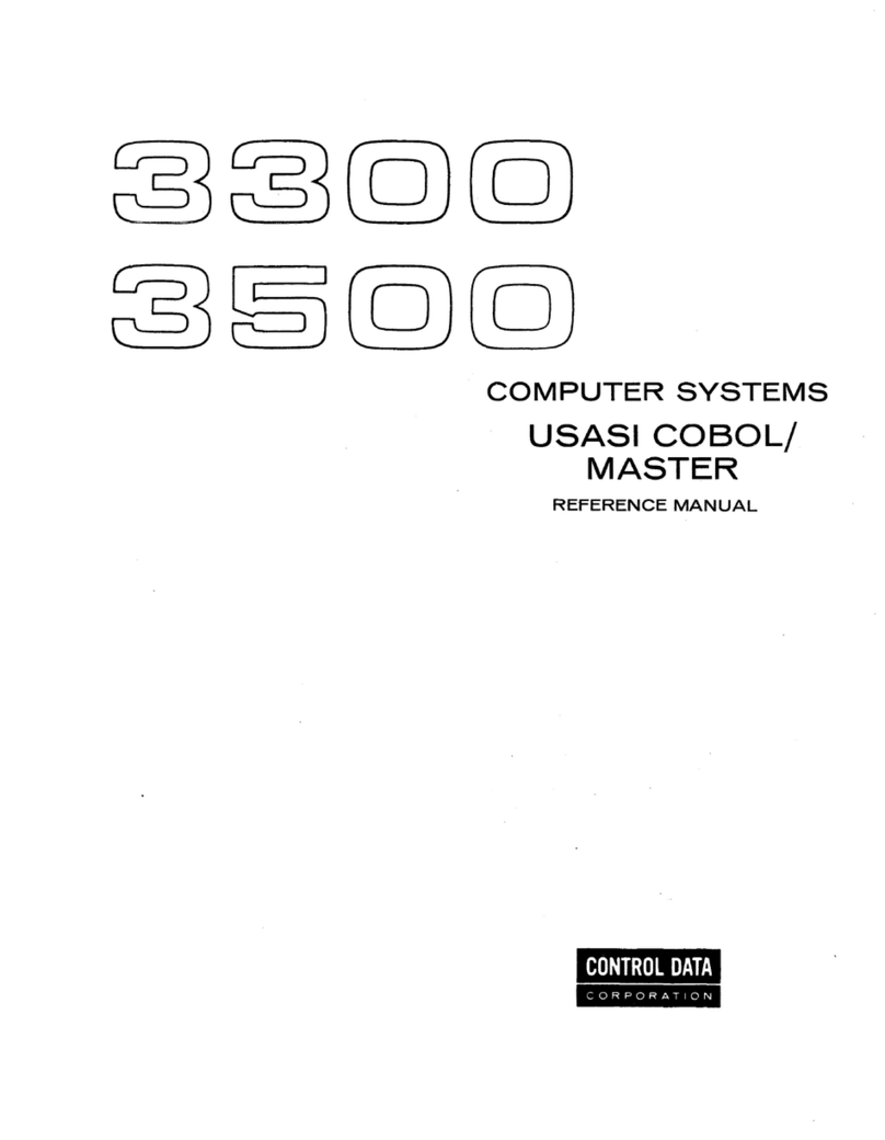 Control Data Corporation 3300 User manual