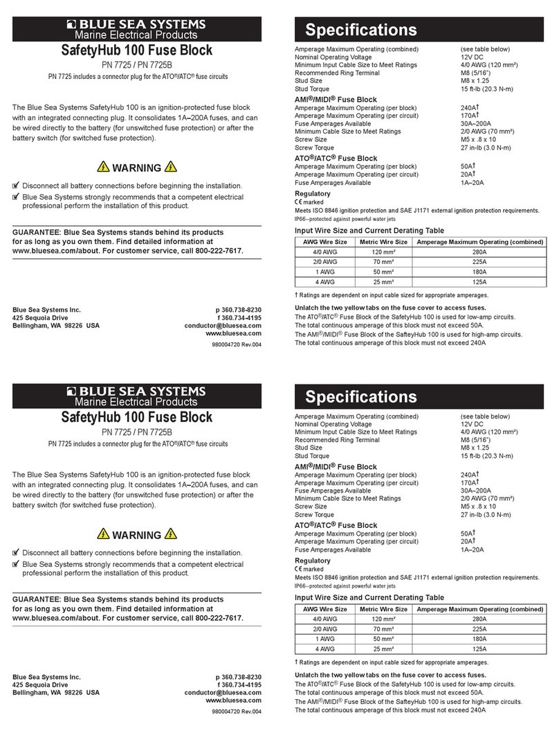 Blue Sea Systems 7725 manual Blue Sea Systems 7725 manual