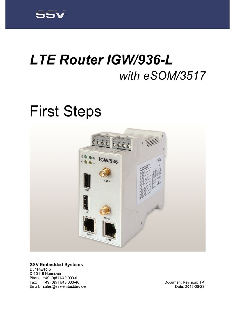 SSV Embedded Systems IGW/936-L First steps