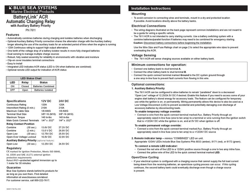 Blue Sea Systems 7611 installation instructions