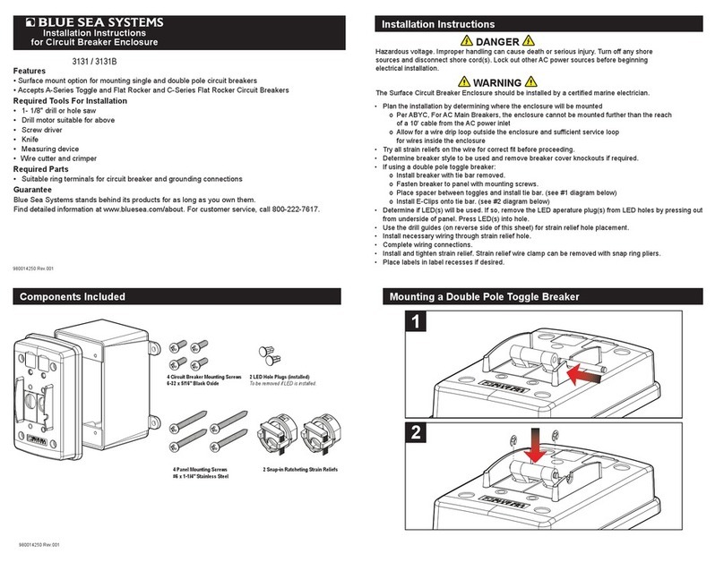 Blue Sea Systems 3131 installation instructions