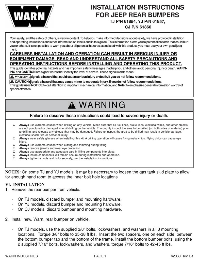 Warn 61854 installation instructions