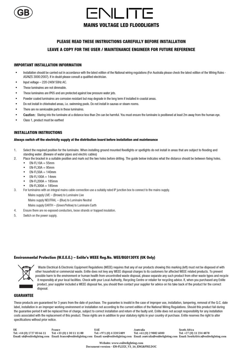 Enlite EN-FL10A installation instructions