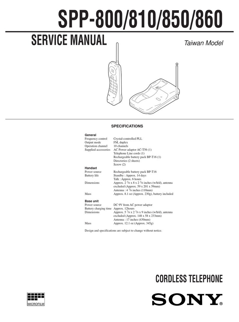 Sony SPP-800 User manual