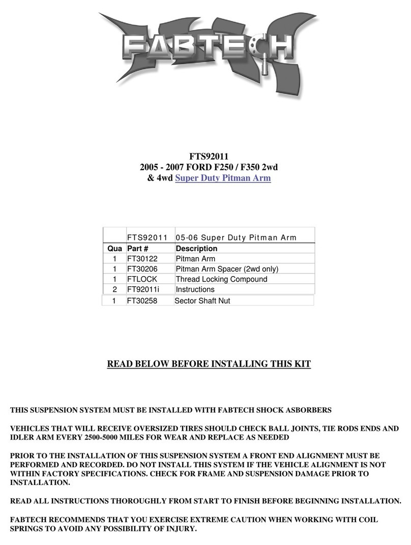 Fabtech FTS92011 User manual