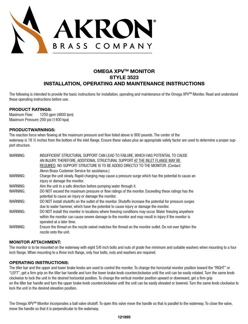 Akron OMEGA XPV 3523 Installation, operating and maintenance instructions Akron OMEGA XPV 3523 Installation, operating and maintenance instructions