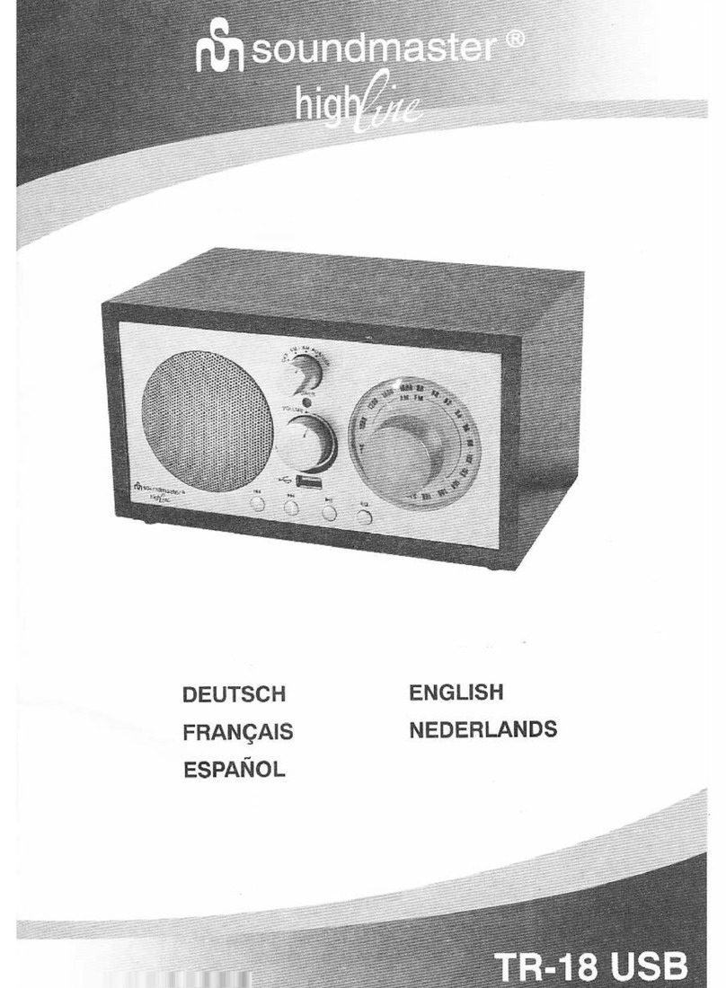SOUNDMASTER Highline TR-18 USB User manual
