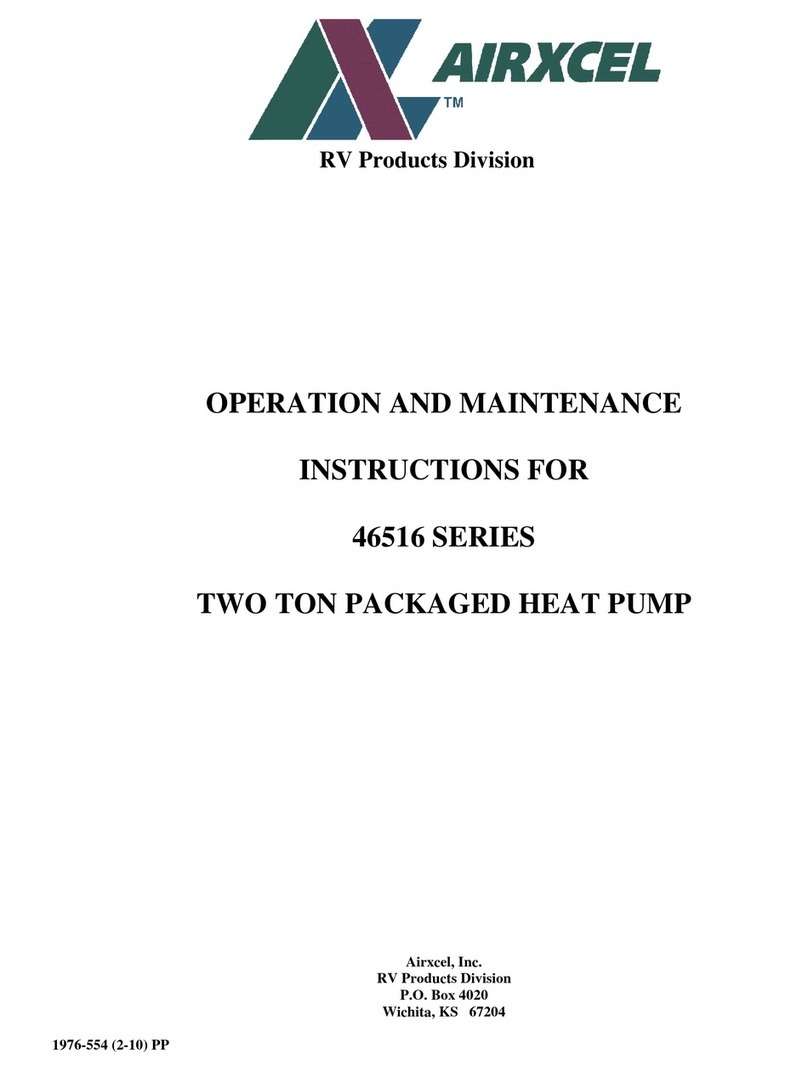 Airxcel 46516 SERIES Operation and maintenance instructions