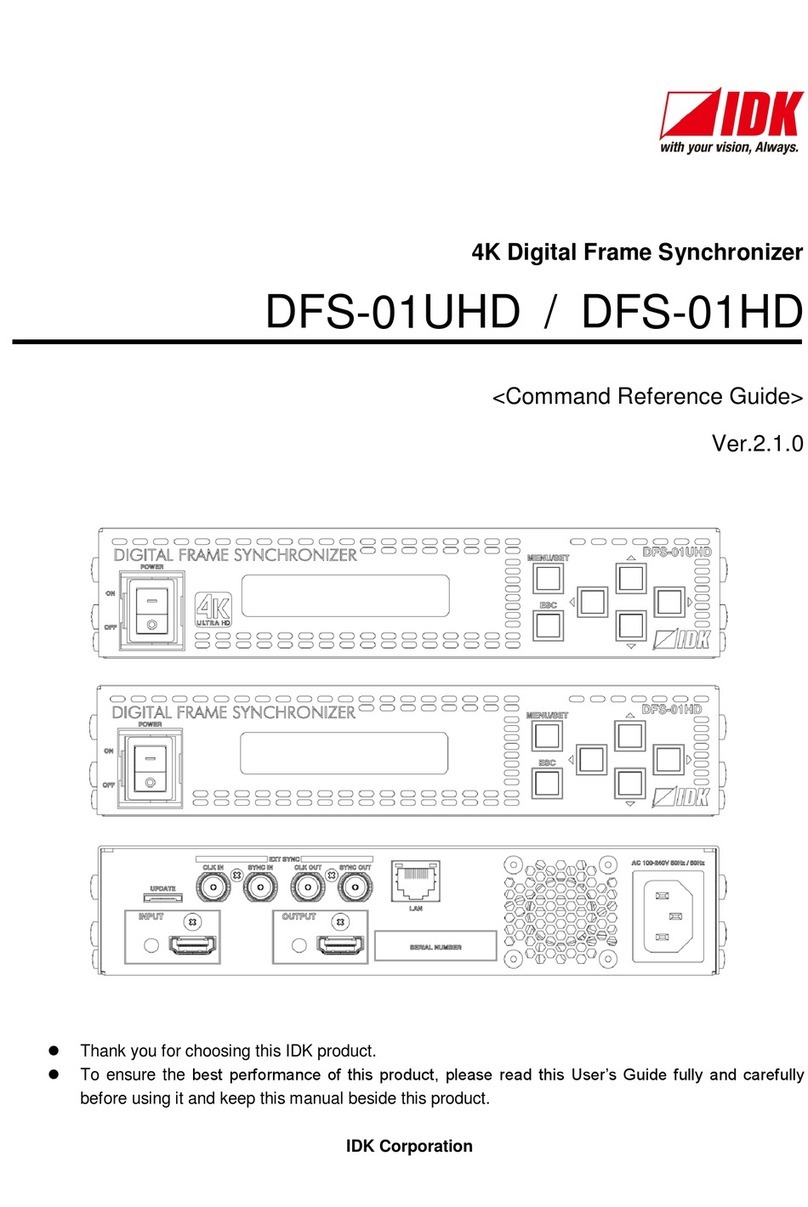 IDK DFS-01UHD Command reference guide