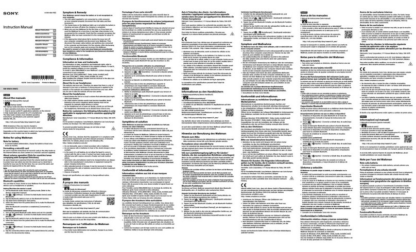 Sony WALKMAN NW-WM1Z instruction manual
