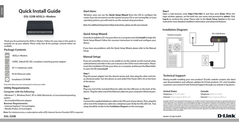 D-Link DSL-520B User manual