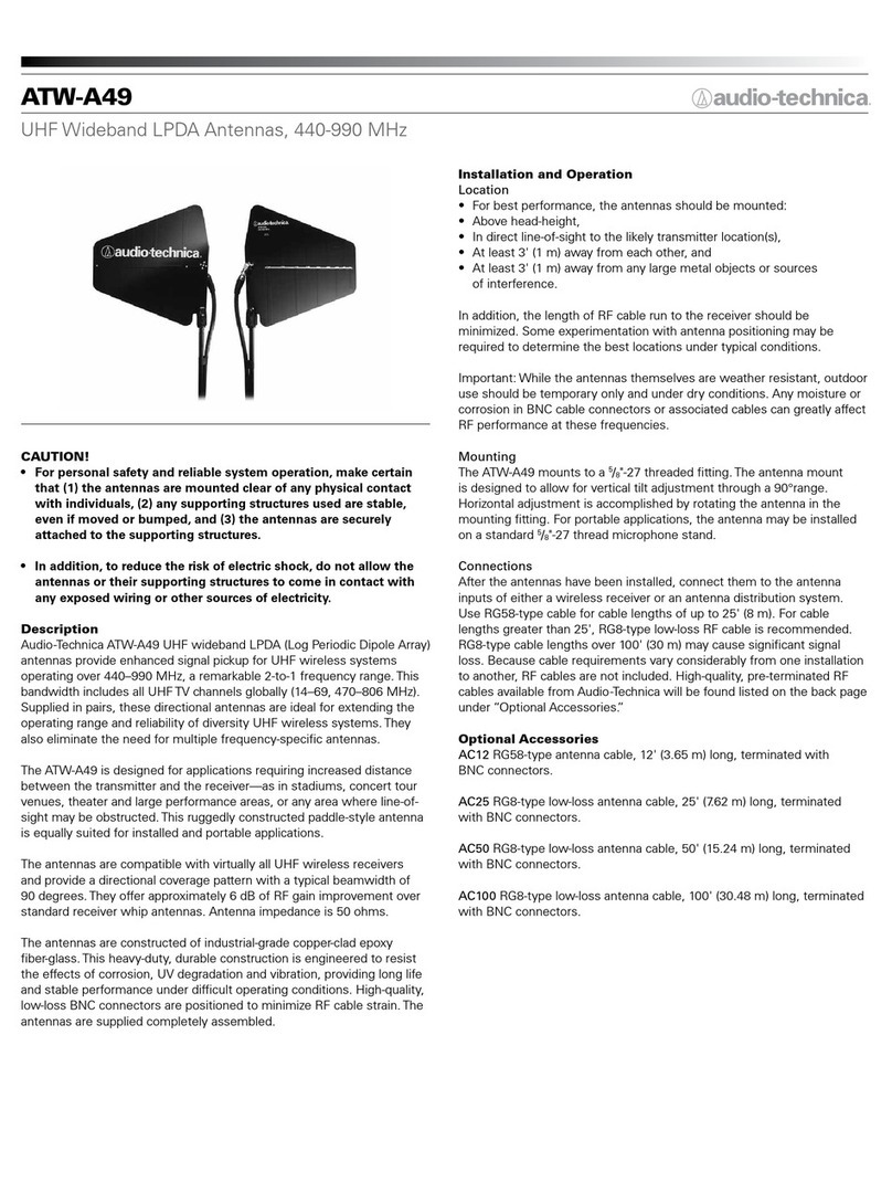Audio Technica ATW-A49 Owner's manual