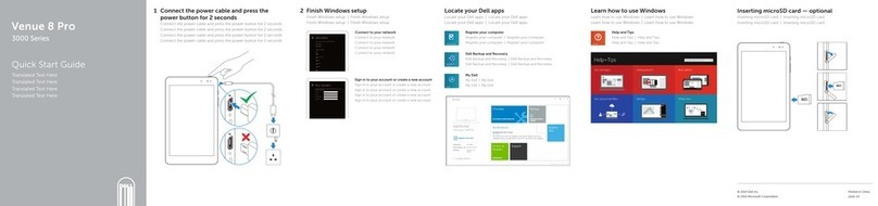 Dell Venue 8 Pro Operating and maintenance instructions