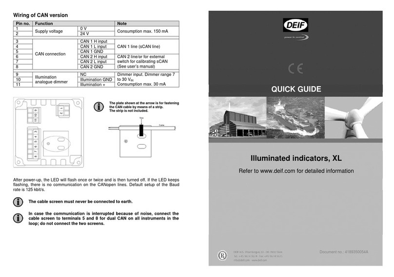 Deif XL User manual