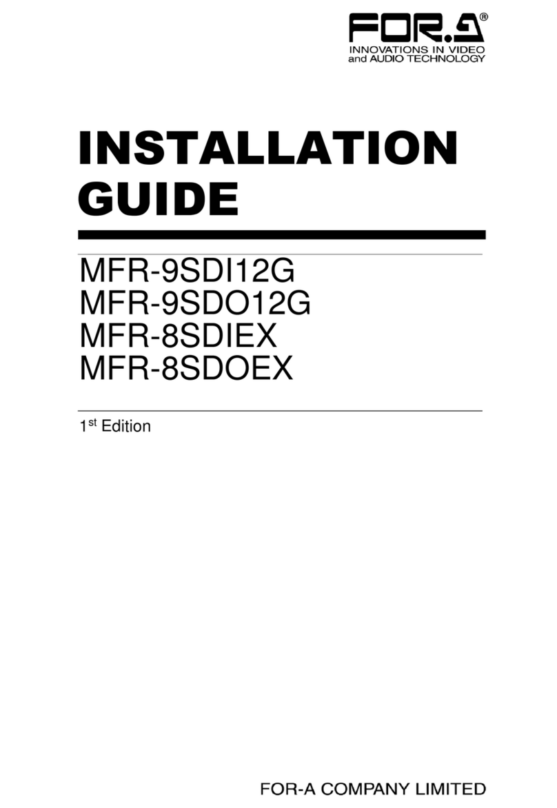FOR-A MFR-9SDI12G installation guide