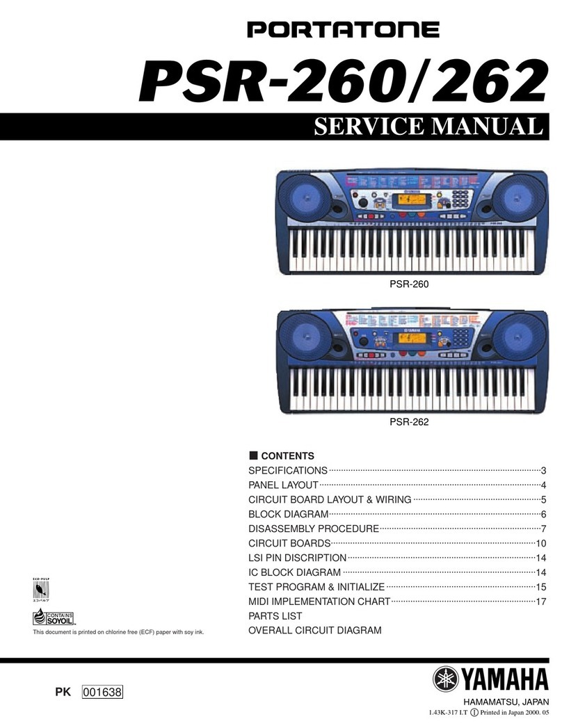 Yamaha PortaTone PSR-260 User manual