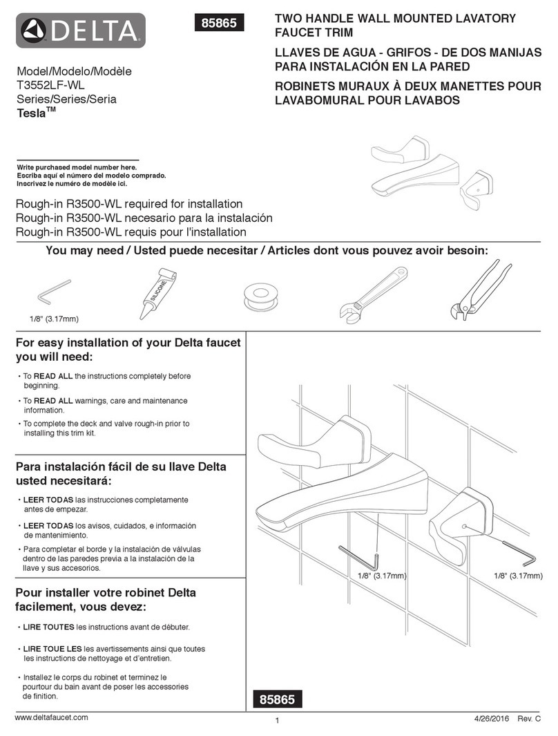 Delta Tesla T3552LF-WL Installation guides